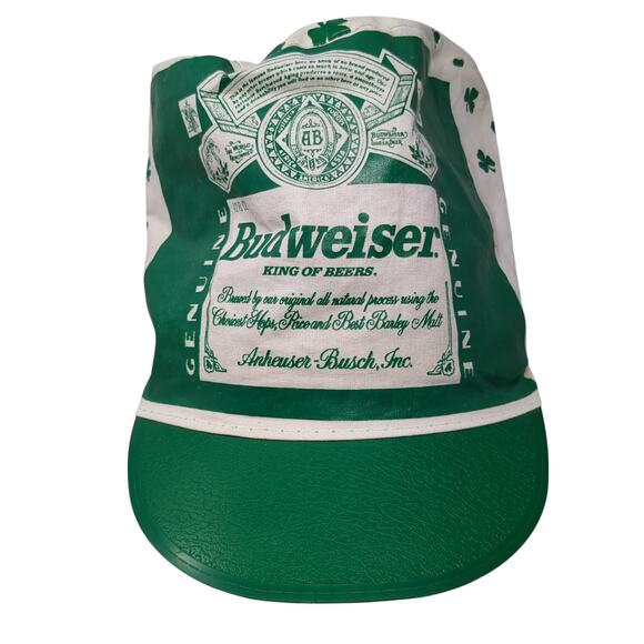 Budweiser King of Beers St. Patrick's Day Baseball Cap Green One Size Clover - Picture 1 of 9